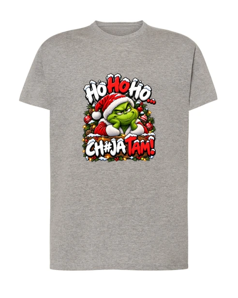Koszulka bawełniana HO HO HO CH#JA TAM